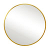 Okrągłe lustro Julia z mosiężną/złotą ramą Ø50 cm