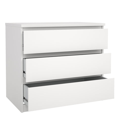 Komoda Naia 3 szuflady biała wys: 70 x szer: 77 x gł: 50 cm