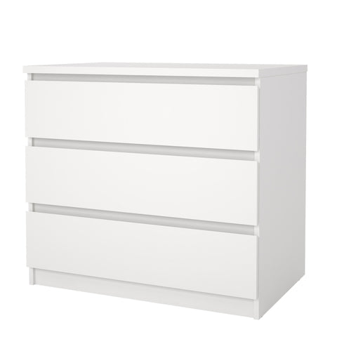 Komoda Naia 3 szuflady biała wys: 70 x szer: 77 x gł: 50 cm