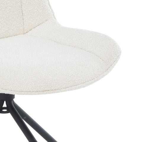 Krzesło do jadalni Maja w kolorze białym z funkcją obrotu o 360 stopni