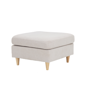 Hildur – pufa w kolorze beżowym: dł. 66 x szer. 66 x wys. 43 cm