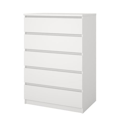 Komoda Naia 5 szuflad biała wys: 111,3 x szer: 77 x gł: 50 cm