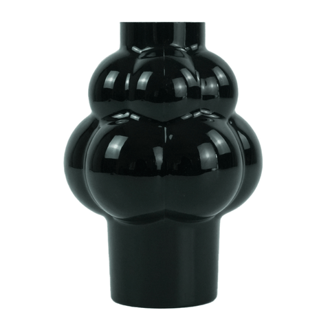 Szklany wazon Foxy czarny 21 cm