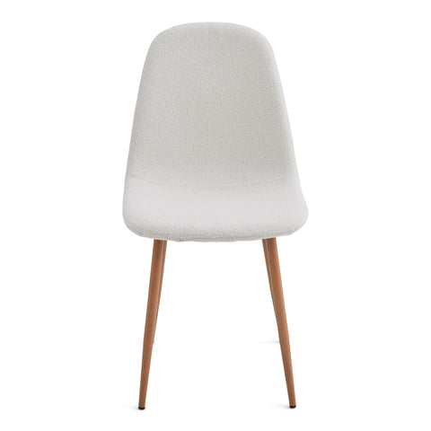 Anna krzesło do jadalni - biały bukat z dębowymi nogami