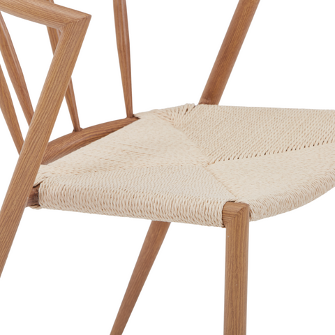 Bella Krzesło do jadalni - dębowe z wiklinowym siedziskiem