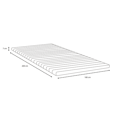 Premium boxspring w kolorze beżowym 180x200 cm z topperem z pianki memory 7 cm, bez nóg do łóżka