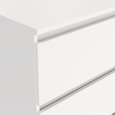 Komoda Maise 70x138x41 cm z 6 szufladami w kolorze białym