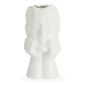 Biały wazon ceramiczny Asti 19,8 cm