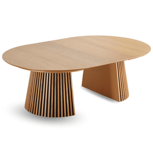 Lewis - Okrągły stół do jadalni w fornirze dębowym z przedłużeniem 150/190/230 CM - w zestawie 2x przedłużone skrzydła