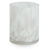 Szklana podstawka na tealight Nina różowa 10 cm