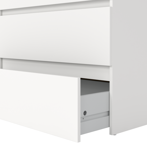 Komoda Maise 70x138x41 cm z 6 szufladami w kolorze białym