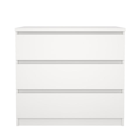 Komoda Naia 3 szuflady biała wys: 70 x szer: 77 x gł: 50 cm