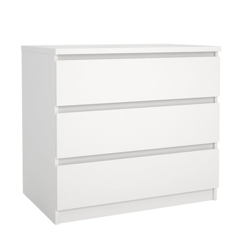 Komoda Naia 3 szuflady biała wys: 70 x szer: 77 x gł: 50 cm
