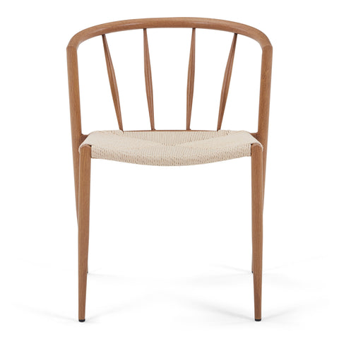 Bella Krzesło do jadalni - dębowe z wiklinowym siedziskiem