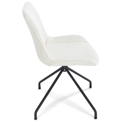 Krzesło do jadalni Maja w kolorze białym z funkcją obrotu o 360 stopni