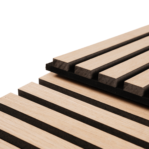 Panel akustyczny z forniru dębowego 2400x520x18 mm