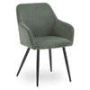 Krzesło do jadalni Jenna - zielony aksamit z czarnymi nogami